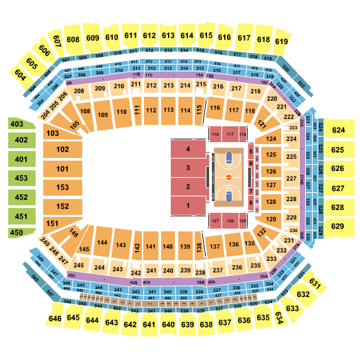 Lucas Oil Stadium NCAA Tournament Seating Chart